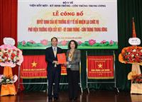 Bộ Y tế bổ nhiệm lại Phó Viện trưởng phụ trách chuyên môn Viện Sốt rét - Ký sinh trùng - Côn trùng TW