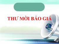 YÊU CẦU BÁO GIÁ Cung cấp dịch vụ tư vấn lập hồ sơ đề nghị cấp giấy phép môi trường 
